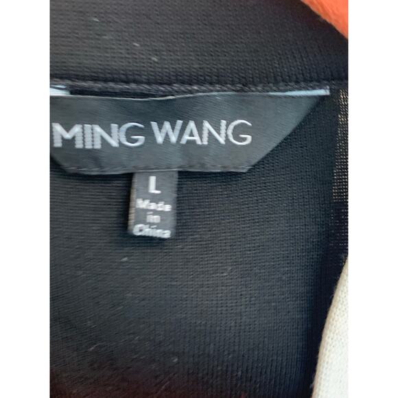 Ming Wang Open Cardigan Jacket Sz LG Black with Stripes - Picture 5 of 7